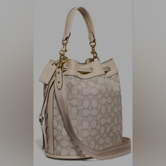 Coach Handbags - NWT Coach Signature Jacquard Bucket Bag